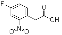 structure of CAS# 39616-95-0, 4-Fluoro-2-nitro-benzeneacetic acid;(4-Fluoro-2-nitrophenyl)acetic acid