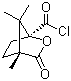 结构式 CAS# 39637-74-6, (-)-(1S,4R)-坎烷酰氯; (1S)-(-)-莰烷酰氯; ; (1S)-3-氧代-4,7,7-三甲基-2-氧杂双环[2.2.1]庚烷-1-甲酰氯