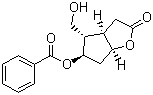 结构式 CAS# 39746-00-4, (3aR,4S,5R,6aS)-(-)-5-(苯甲酰氧基)-六氢-4-(羟甲基)-2H-环戊并[b]呋喃-2-酮