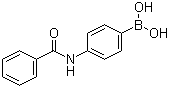 结构式 CAS# 397843-80-0, 4-(苯甲酰氨基)苯硼酸