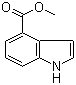 结构式 CAS# 39830-66-5, 吲哚-4-羧酸甲酯; 4-羧酸甲酯吲哚