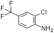 结构式 CAS# 39885-50-2, 3-氯-4-氨基三氟甲苯; 2-氯-4-三氟甲基苯胺