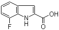 structure of CAS# 399-67-7, 7-Fluoro-1H-indole-2-carboxylic acid