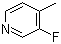 结构式 CAS# 399-88-2, 3-氟-4-甲基吡啶