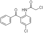 结构式 CAS# 4016-85-7, 2-(2-氯乙酰氨基)-5-氯二苯甲酮
