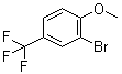 2-Bromo-4-(trifluoromethyl)anisole molecular structure (CAS 402-10-8)