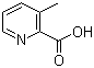 structure of CAS# 4021-07-2, 3-Methylpyridine-2-carboxylic acid;3-Methylpicolinic acid