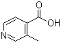 structure of CAS# 4021-12-9, 3-Methyl-4-pyridinecarboxylic acid;3-Methylisonicotinic acid ; 5-Methylisonicotinic acid