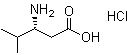 structure of CAS# 402587-64-8, (3S)-3-Amino-4-methylpentanoic acid hydrochloride