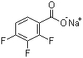 结构式 CAS# 402955-41-3, 2,3,4-三氟苯甲酸钠