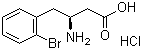 结构式 CAS# 403661-76-7, (S)-3-氨基-4-(2-溴苯基)丁酸盐酸盐