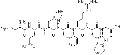 L-Methionyl-L-alpha-glutamyl-L-histidyl-L-phenylalanyl-L-arginyl-L-tryptophylglycine molecular structure (CAS 4037-01-8)