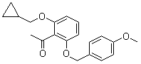 structure of CAS# 405239-71-6, 1-[2-(Cyclopropylmethoxy)-6-[(4-methoxyphenyl)methoxy]phenyl]ethanone