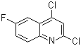 structure of CAS# 406204-74-8, 2,4-Dichloro-6-fluoroquinoline