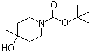 structure of CAS# 406235-30-1, 4-Hydroxy-4-methylpiperidine-1-carboxylic acid tert-butyl estercarboxylate;tert-Butyl 4-hydroxy-4-methylpiperidine-1-carboxylate