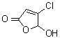 结构式 CAS# 40636-99-5, 4-氯-5-羟基-2(5H)-呋喃酮