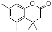 structure of CAS# 40662-14-4, 4,4,5,7-Tetramethylchroman-2-one;3,4-Dihydro-4,4,5,7-tetramethyl-2H-1-benzopyran-2-one