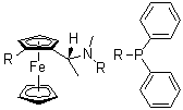 结构式 CAS# 406680-94-2, (R)-1-(二苯基膦基)-2-[(1R)-1-[(二苯基膦基)(甲基)氨基]乙基]二茂铁