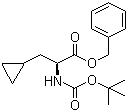 结构式 CAS# 406681-37-6, N-叔丁氧羰基-(S)-环丙基丙氨酸苄酯