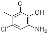 结构式 CAS# 40677-44-9, 6-氨基-2,4-二氯-3-甲基苯酚