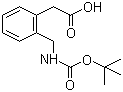 structure of CAS# 40851-66-9, 2-(Boc-aminomethyl)phenylacetic acid;2-(N-tert-Butoxycarbonylaminomethyl)phenylacetic acid