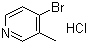 structure of CAS# 40899-37-4, 4-Bromo-3-methylpyridine hydrochloride