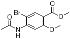 structure of CAS# 4093-34-9, Methyl 4-acetamido-5-bromo-2-methoxybenzoate;Methyl 4-(acetylamino)-5-bromo-o-anisate