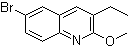 structure of CAS# 409346-71-0, 6-Bromo-3-ethyl-2-methoxyquinoline