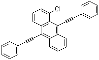 structure of CAS# 41105-35-5, 1-Chloro-9,10-bis(phenylethynyl)anthracene;1-Chloro-BPEA