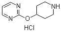 结构式 CAS# 412293-92-6, 2-(哌啶-4-氧基)嘧啶盐酸盐