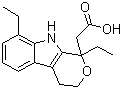 structure of CAS# 41340-25-4, Etodolac;1,8-Diethyl-1,3,4,9-tetrahydropyrano[3,4-b]indole-1-acetic acid