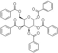 结构式 CAS# 41545-55-5, 五-O-苯甲酰基-alpha-D-吡喃半乳糖