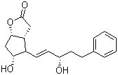 结构式 CAS# 41639-74-1, (+)-(3aR,4R,5r,6aS)-六氢-5-羟基-4-[(1E,3R)-3-羟基-5-苯基-1-戊烯基]-2H-环戊并[b]呋喃-2-酮