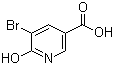 结构式 CAS# 41668-13-7, 5-溴-6-羟基烟酸