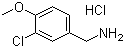 structure of CAS# 41965-95-1, 3-Chloro-4-methoxybenzylamine hydrochloride