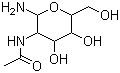 structure of CAS# 4229-38-3, 2-Acetamido-1-amino-1,2-dideoxy-beta-D-glucopyranose