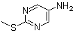 结构式 CAS# 42382-46-7, 2-(甲硫基)-5-嘧啶胺