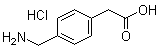 structure of CAS# 42383-05-1, 4-(Aminomethyl)phenylacetic acid hydrochloride