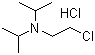 structure of CAS# 4261-68-1, 2-Diisopropylaminoethyl chloride hydrochloride;2-Chloroethyldiisopropylammonium chloride; 2-Chloro-N,N-diisopropylethylamine hydrochloride; N-(2-Chloroethyl)diisopropylamine hydrochloride; DIC hydrochloride