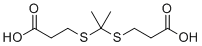 structure of CAS# 4265-59-2, 3-[2-(2-carboxyethylsulfanyl)propan-2-ylsulfanyl]propanoic Acid