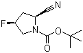 结构式 CAS# 426844-76-0, 1-叔丁氧羰基-(2S,4S)-2-氰基-4-氟吡咯烷