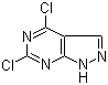 structure of CAS# 42754-96-1, 4,6-Dichloro-1H-pyrazolo[3,4-d]pyrimidine