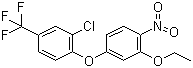 结构式 CAS# 42874-03-3, 乙氧氟草醚; 复禄芬; 2-氯-4-三氟甲基苯基-4'-硝基-3'-乙氧基苯基醚