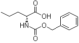 结构式 CAS# 42918-89-8, N-苄氧羰基-D-正缬氨酸