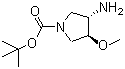 trans-tert-Butyl 3-amino-4-methoxypyrrolidine-1-carboxylate molecular structure (CAS 429673-79-0)