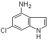 结构式 CAS# 431046-15-0, 6-氯-1H-吲哚-4-胺
