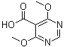 结构式 CAS# 4319-93-1, 4,6-二甲氧基嘧啶-5-羧酸