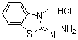 structure of CAS# 4338-98-1, 3-Methyl-2-benzothiazolone hydrazone hydrochloride;N-Methyl-2-benzothiazolinone hydrazone hydrochloride