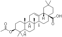 structure of CAS# 4339-72-4, Oleanolic acid 3-acetate;3-O-Acetyloleanolic acid; 3beta-3-Acetoxyolean-12-en-28-oic acid