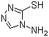 结构式 CAS# 4343-75-3, 4-氨基-4H-1,2,4-三唑-3-硫醇